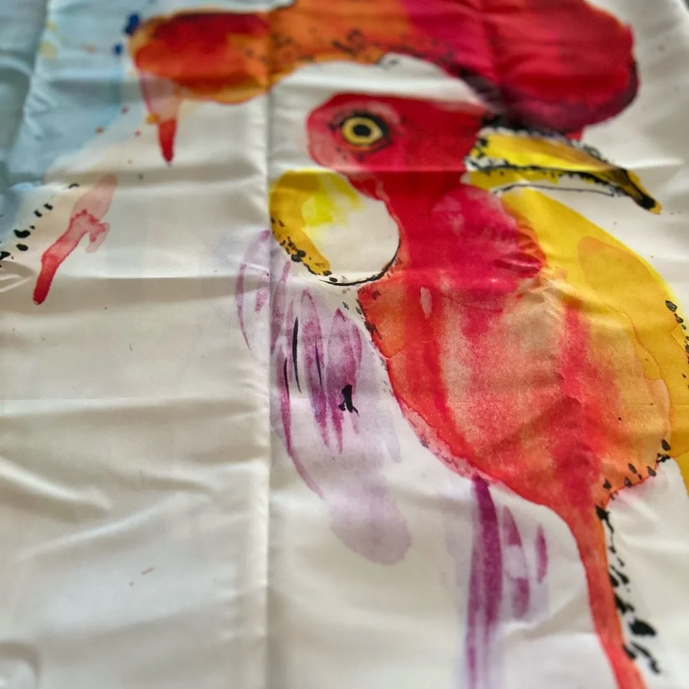 Colorful Watercolor Rooster shower curtains NWOT